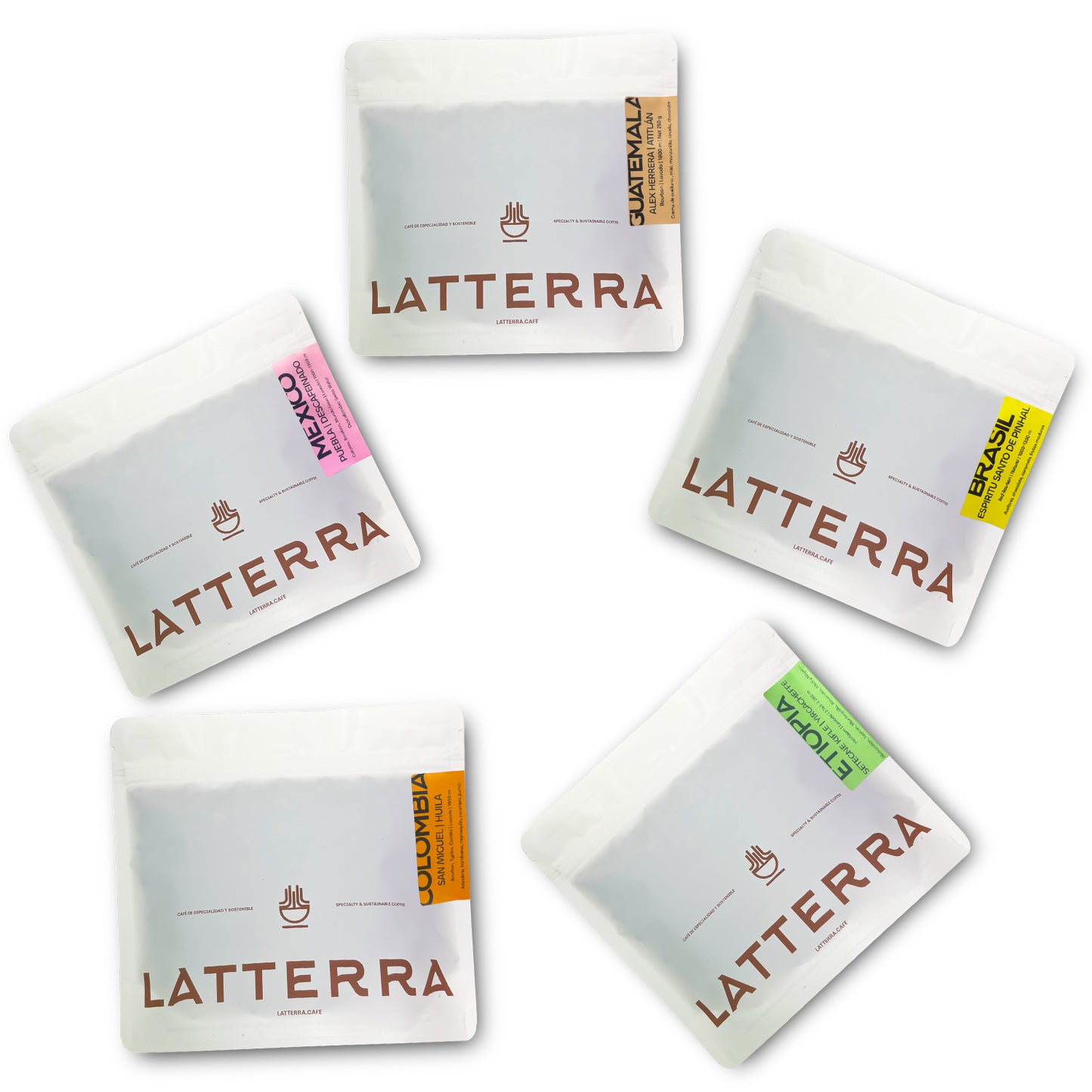 PACK DEGUSTACIÓN INDISPENSABLES + DECAF 5x250g